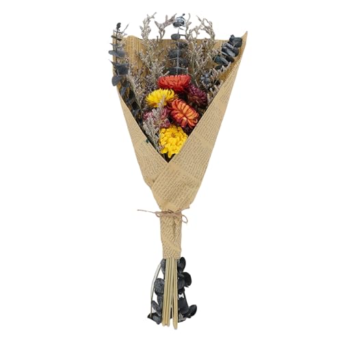 HEEPDD Getrocknete Blumenstrauß Trockener Chrysanthemenblumen Erhalten Blumiges Arrangement mit Stiel für Hochzeitsfeiern Wohnkultur Vase -Herzstück von HEEPDD
