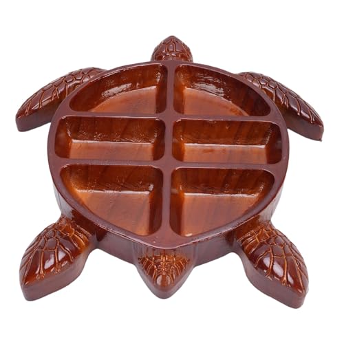 HEEPDD Holz Servierschale, Premium Pine Wood Charcuterie Board, Intelligentes Geteiltes Design für Unterhaltung, für Käse- und Obstarrangements (Schildkröte) von HEEPDD