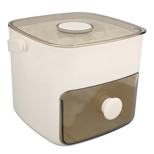 HEEPDD Ice Cube Tably Set für Gefrierschrank, 2 Tabletts 1 Aufbewahrungsbehälter Macht 120 Würfel Easy Release -Taste mit Silikongriffstaubdelkdeckel für Whisky Cocktails Kaffee (milchweiß) von HEEPDD