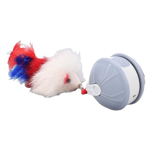 HEEPDD Interaktiver Katzenspielzeugball, Automatischer Bewegungssensor Wiederaufladbar Kitty Play Ball mit Multi -Modi Silent Escape Technology für Innenkatzen Kätzchen Unterhaltung (Grey) von HEEPDD