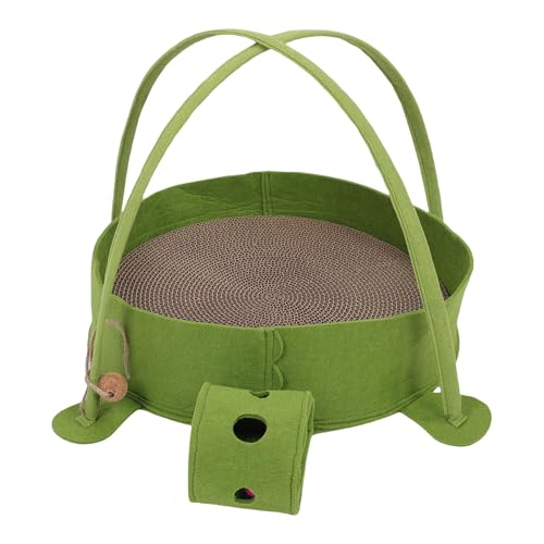HEEPDD Katzenkratzenbrettbett, Extra Großes Wellblech -Papier -Hängemattendesign für Kätzchen Kratzerpolster Schüssel Filz Abnehmbares Haustierbettkarton Katze von HEEPDD