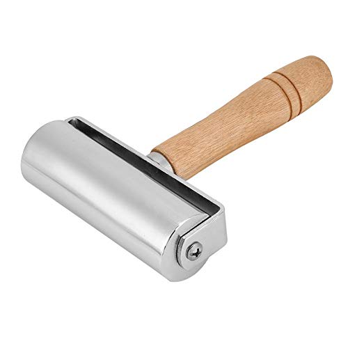 HEEPDD Lederhandwerk Kleber Laminierwerkzeug, Leder Roller Werkzeug Solide High Carbon Steel Leatherworking Roller Leathercraft Geklebte Schicht Rollwerkzeug(100mm) von HEEPDD