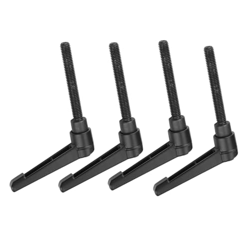 HEEPDD Maschinenknöpfe Edelstahl Männliche Drahtklemme für Holzbearbeitungsmaschinen Verpackung von Schwarzem M6/2,4 Zoll [4pcs] (Schraubenlänge 25 mm) von HEEPDD