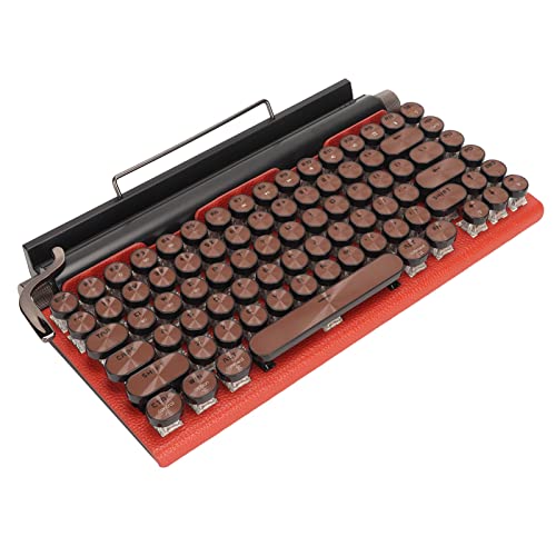 HEEPDD Mechanische Computertastatur, Hintergrundbeleuchtung, RGB, 83 Tasten, Wasserdicht, Schreibmaschine, Mechanische Tastatur, 2000 MAh, Lithium (Orange) von HEEPDD
