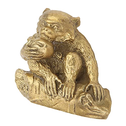 HEEPDD Messing-Affen-Statue, Chinesische Feng-Shui-Messing-Mini-Antik-Tier-Statue, Feng-Shui-Ornamente für HeimdekorationFiguren von HEEPDD