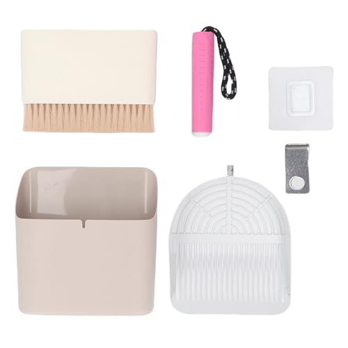 HEEPDD Metal Cat Müllschaufel, Katzenstreu -Schaufel -Kit Enthält Tragbare Kleine Besen und EIN Staubschiff -Set Schneller SIFT und Easy Clean von HEEPDD