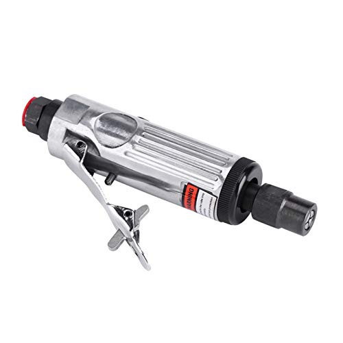 HEEPDD Mini -Luftrinker, die Schleifschleifer Hochgeschwindigkeit Pneumatic Winkelpolierer Luftschleife für Metallkomponenten mit Sicherheitsauslöser Niedriger Rausch -Mini Typ Luftrinker, (SILVER) von HEEPDD