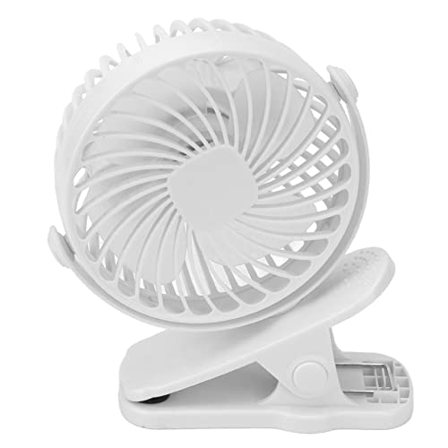 HEEPDD Mini-USB-Schreibtischventilator, Clip-On-Ventilator, verdickt, 30 Fächer, Flüssigkeitsdynamik für Büro, Weiß von HEEPDD