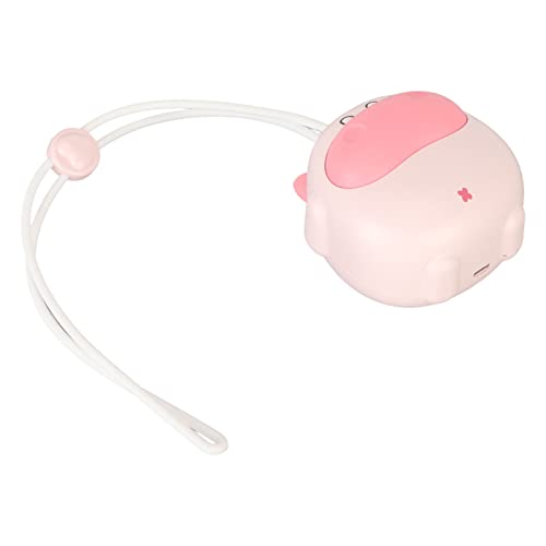 HEEPDD Mini-Ventilator, Mini-Hänge-Hals-Ventilator, USB wiederaufladbar, 3 Geschwindigkeiten, verstellbare niedliche Form für den Außenbereich (Rosa) von HEEPDD