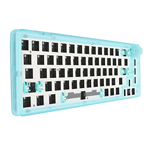HEEPDD Modulare Mechanische Tastatur, DIY Hot Swap Modulare Tastatur 67 Tasten Programmierbares Design für den Desktop (Transparentes Blau) von HEEPDD
