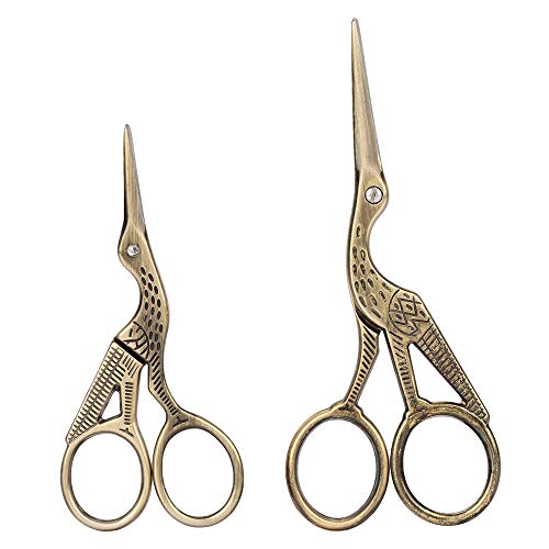 HEEPDD Nähscheren-Set aus Edelstahl Im Retro-Stil, Bronze, Exquisites -Design, Zwei Größen, Schnitzschere Zum Nähen, Basteln, Geschenke, Heimgebrauch und Sammler HEEPDD Nähscheren-Set aus Edelstahl Im Retro-Stil, Bronze, Exquisites -Design, Zwei Größen, Schnitzschere Zum Nähen, Basteln, Geschenke, Heimgebrauch und Sammler von HEEPDD