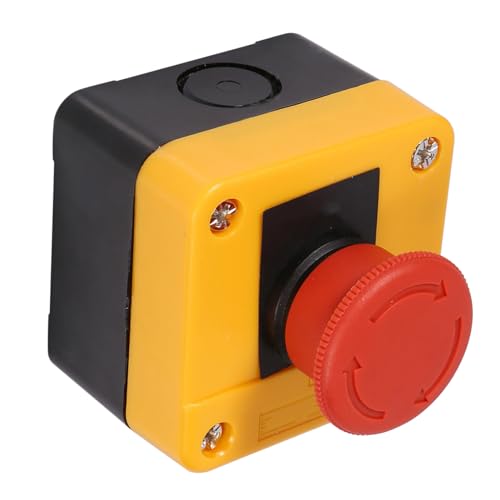 HEEPDD Notstoppschalter, Pushbutton -Schalter Kunststoffschale Rotes Schilder Notfall -Stopp Pushroom Druckknopf für Elektromagnetische Starter Schütze Relais Notfallstop Schalter, HEEPDD Notstoppschalter, Pushbutton -Schalter Kunststoffschale Rotes Schilder Notfall -Stopp Pushroom Druckknopf für Elektromagnetische Starter Schütze Relais Notfallstop Schalter, von HEEPDD