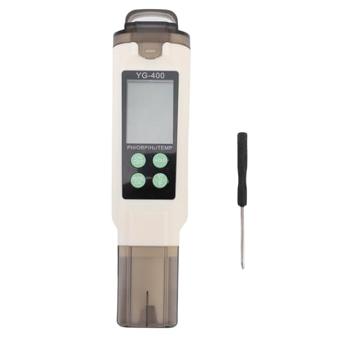 HEEPDD ORP-Messgerät H2 PH-Temperaturmesser mit Hintergrundbeleuchtung LCD-Anzeige Wasserstoffwassertester für Poolaquarium-Trinkwasser 0-2400 Ppb Bereich Abnehmbarer Sonde Labor von HEEPDD