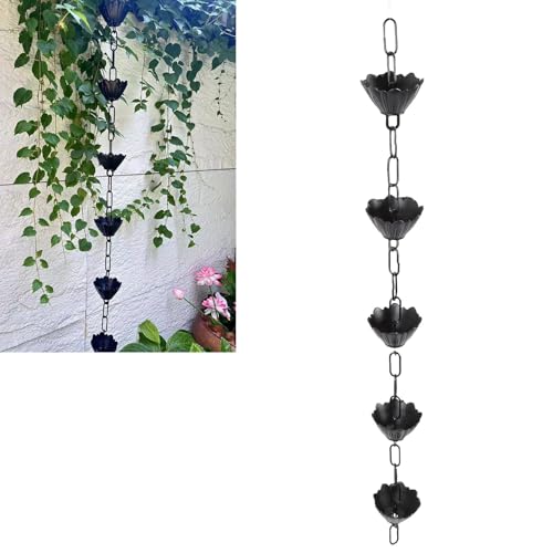 HEEPDD Regenkette 37,4 Zoll Aluminiumlegierung Dekorativ Downspout Alternative Blumenmuster Wasser Umleiten für Terrasse Gartendach Dachrinne Installation HEEPDD Regenkette 37,4 Zoll Aluminiumlegierung Dekorativ Downspout Alternative Blumenmuster Wasser Umleiten für Terrasse Gartendach Dachrinne Installation von HEEPDD