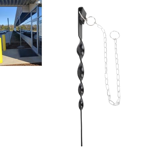 HEEPDD Regenkette Anker 13 Zoll Metallpfahl mit Schwarzem Finish Securer Spiral Ground Spike für Downspout -Regenkettensystem HEEPDD Regenkette Anker 13 Zoll Metallpfahl mit Schwarzem Finish Securer Spiral Ground Spike für Downspout -Regenkettensystem von HEEPDD