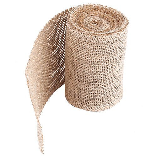 HEEPDD Sackleinen Band, 118 Zoll natürliche Jute Juteband Roll Tischläufer für Handwerk Projekt Hochzeit Weihnachten Party Decor Wrapping(Width: 10cm) von HEEPDD