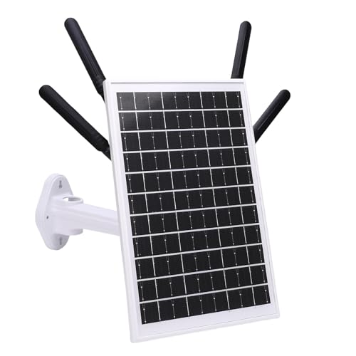 HEEPDD Solar WiFi Extender, 12W Solar 4G LTE -Modemrouter 300 Mbit/S mit SIM -Slot, 18000mAh Batterie, IP66 Wasserdicht, Langstrecke für Camping Im Freien, Wohnmobile (Weiße Antennen) von HEEPDD