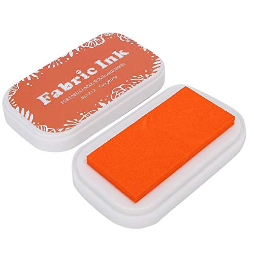 HEEPDD Stempelkissen, Bunte Basteltintenstempelkissen für Stempel Papier Scrapbooking Holz Stoff(Orange) von HEEPDD