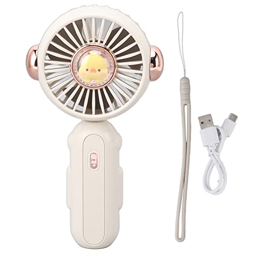 HEEPDD Tragbarer Mini Ventilator, Faltbarer 900 mAh Mini Ventilator Leicht Geringer Stromverbrauch Geräuscharm für den Studentensommer (Weiss) von HEEPDD