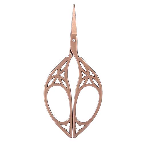 Vintage Leaf Scissors, Vintage Edelstahl Schere Mini Vintage Sewing Scissors Kreatives Blatt Design Klassisches Schneiden DIY Handwerk Werkzeug[Tawny]Scheren von HEEPDD