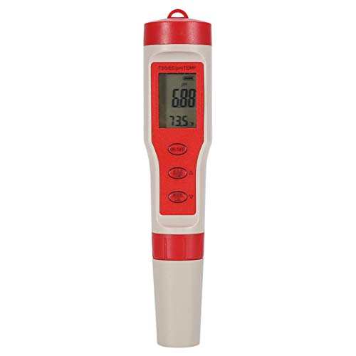 HEEPDD Wasserqualitätstester, 4-in-1-Funktion PH TDS EC Temp Digitaler Wasserqualitätstester Monitor Messgerät Teststift Hydrokultur-Kochtester Wassertestmessgerät Digitale Wassertester von HEEPDD