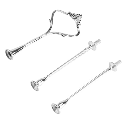 HEEPDD Zinken mit Aluminium Aluminium Aluminium Teigform auf mehreren Ebenen oder Fruchttablett (Dreilagige kleine Kronen silber) von HEEPDD