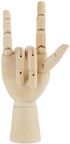 HEEPDD Holz Hand Modell Bewegliche Gelenk Flexible Finger Hand Schaufensterpuppe zum Skizzieren Zeichnung Home Office Schreibtisch Kinder Kinderspielzeug Geschenk [7 Zoll rechte Hand] Gliederpuppen von HEEPDD