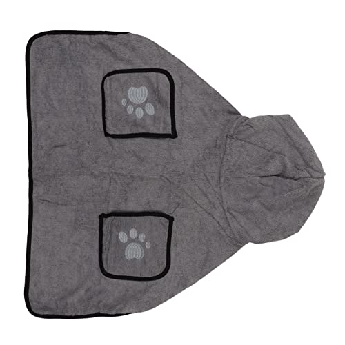 Hunde-Trocknerjacke, Multifunktional Schnell Trocknend Maschinenwaschbarer Hundebademantel Handtuch Einfach an- und auszuziehen mit Handtasche Zum Spielen im Freien (S) von HEEPDD