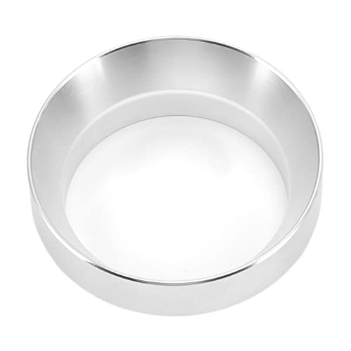 Kaffee Dosing Trichter Lebensmittelqualität Anti-Flying Pulver Aluminiumlegierung Spiegel Fertig Home Gebrauch Kaffee Dosierring (Silber) von HEEPDD