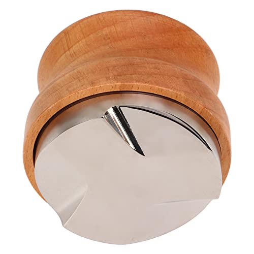 Kaffee Tamper Leveler, Kaffee Verteiler Buche Edelstahl Abnehmbare Basis Design Hitzebeständigkeit für Zuhause (51MM) von HEEPDD