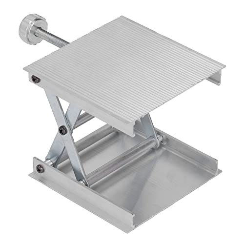 Labor-Hebeplattform, Langlebige Aluminiumlegierung, Bequem zu Verwenden, Verstellbarer Hubständer, max. Tragkraft 30 Kg, für Messwerkzeuge (Silber) von HEEPDD