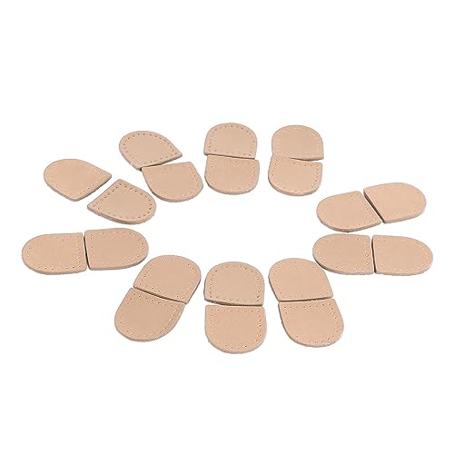 Leder-Reißverschluss-Ende, Echtleder-Reißverschluss-Kopf, Leder-Reißverschluss-Ende, 40 Stück, Authentischer Leder-Reißverschluss-Schieber (Beige) von HEEPDD