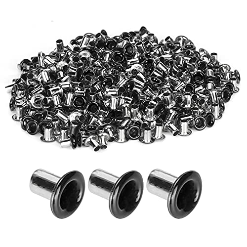 Messing-Ösen, 500 Stück 2 Mm Innenloch-Ösen-Set, Metall-Ösen-Set, Bunte Runde Innenloch-Ösen, Ösenschnalle für Kleidung, Schuhe, Ledertaschen, Handwerk, DIY-Projekte[Helles Schwarz]Stifte von HEEPDD