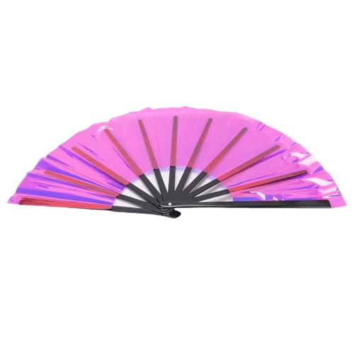 PVC -Handfan, Reflektierender Mysteriöser Handheld -Charm -Fans Im Chinesischen Stil Leichtes Auffällige Stabile PVC -Dekoration für Festivals für Feierlichkeiten von HEEPDD