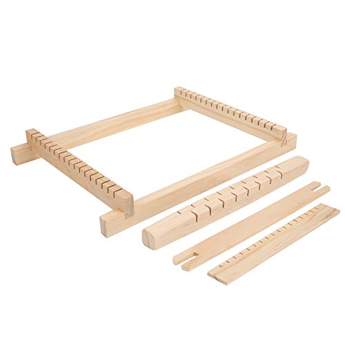 Webrahmen für Kinder, Traditionelle Holzwebmaschine, DIY Handgefertigter Webstuhl für Tapisserie, Decke und Schal von HEEPDD