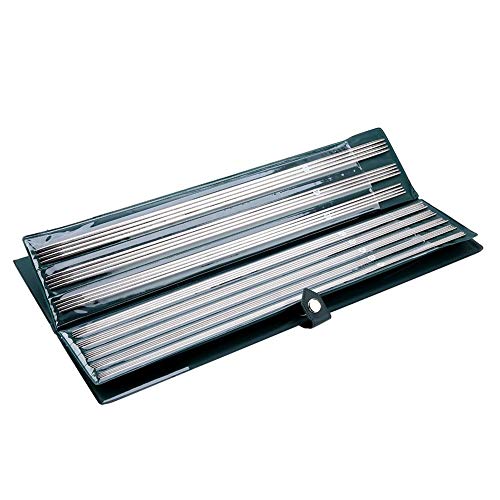 Stricknadeln, 44pcs Edelstahl Strickjacke Webart gerader Nadel Satz 5mm 4.75mm 4.5mm 4mm 3.5mm 3mm 2.5mm 2.25mm 2.0mm 1.75mm 1.5mm[36cm]Stricksets von HEEPDD