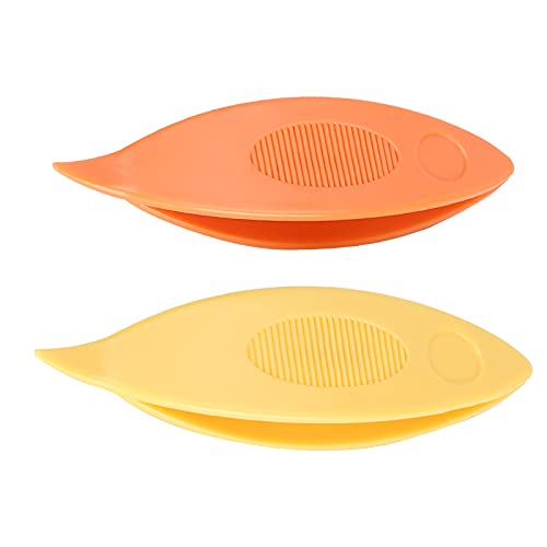 Tatting Shuttles, 2 Stück Tragbare Glatte Oberfläche Tatting Shuttles Nähen Zubehör Kunststoff Feine Verarbeitung Tatting Shuttle Craft Werkzeug für DIY Hand Nähen Stricken (12042 orange + gelb) von HEEPDD