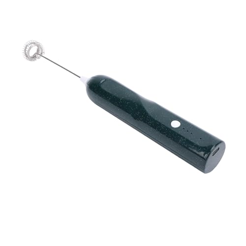 Wiederaufladbarer Milchaufschäumer, Leistungsstarker Getränkemischer mit 2 Aufsätzen, Multi-Geschwindigkeiten, einfach zu verstauen und zu verstauen, ABS und Edelstahl, 1200 mAh Lithium-Ionen-Akku von HEEPDD