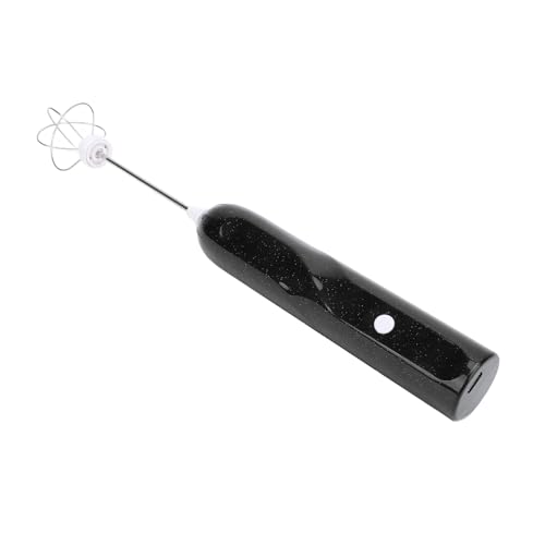 Wiederaufladbarer Milchaufschäumer, Leistungsstarker Getränkemixer mit 2 Aufsätzen, Multi-Geschwindigkeiten, einfach zu verstauen und zu verstauen, ABS und Edelstahl, 1200 mAh Lithium-Ionen-Akku von HEEPDD