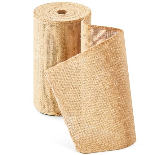 HEETA Jute Tischläufer Rolle 20cmx10m, Eco Tischband aus Natur Stoff - für Hochzeit, Bauernhaus Party, Kommunion, Rustikale Tisch Dekoration von HEETA