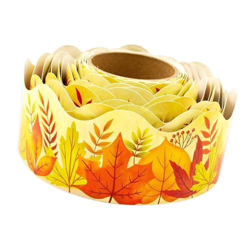 10m Ahornblätter Bulletin Border Tric Adhäsive Bulletin Board Borders Autumn Sticker Bulletins Boards Dekorationen Herbstverkleidung Für Posterplatten von HEEZOU