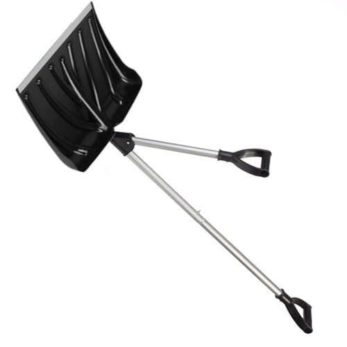 2-in-1-Mehrzweck-Schneeschaufel aus leichtem Aluminium mit abnehmbarem Griff zum Entfernen, kompakte Aufbewahrung, Schaufel, Aluminiumlegierung von HEEZOU