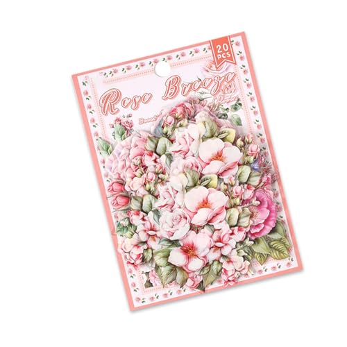 20pcs Pflanzenblatt Blumenaufkleber Wasserfeste Haustier Dekoration Für Scrapbooking Journal Phone Case Laptop Gitarre Kinder Sicher von HEEZOU