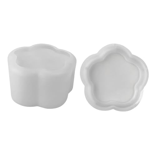 Aufbewahrungsbox Silikonform Blumenform Schmuckkästchen Epoxidharz Formen Gipsglas Heimdekoration von HEEZOU