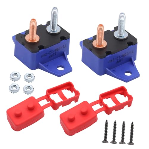 Automatische Reseting 15A Leistungsschalter Protektoren 2PCs Set Red Protective Deckung 12/24VDC Kompatible Hardware Automotive Auto Reset Automatische Reseting 15A Leistungsschalter Protektoren 2PCs Set Red Protective Deckung 12/24VDC Kompatible Hardware Automotive Auto Reset von HEEZOU
