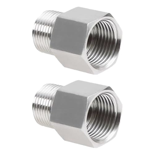 Double Pack Verdickte Edelstahladapter G1/4 Weiblich N1 Männliche Gewinde Accessoire Für Mechanische Systeme Edelstahlrohre Adapter von HEEZOU