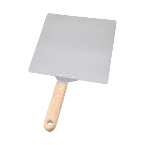 Edelstahl Pizzaschaufel Halter Backwerkzeug Tragbares Pizza-Transferwerkzeug Griff Quadratische Schaufel von HEEZOU