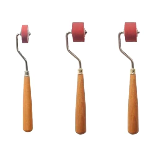 1/3pcs Gummi Brayer Walzen Weichgummi Rollen Zum Druckgrafik Stempel Holzgriff Druckrollen Gummi Brayer Werkzeug von HEEZOU