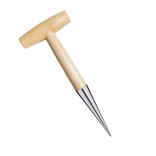 HEEZOU 11 "Edelstahl Garten Dibber Glühbirnen Pflanzer Mit Holzgrad Glühpflanzer Gartenloch Puncher Werkzeug Samen Dibber Garten Werkzeug von HEEZOU
