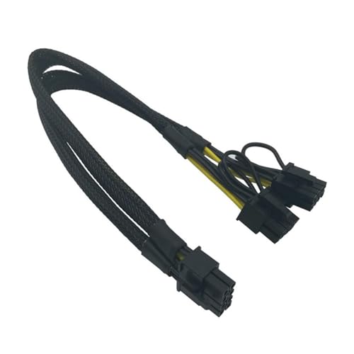 HEEZOU 40 cm 8-poliger auf 8-poliger Adapter, Stromkabel, 8-polig auf zwei PCIe-8-polige (6+2) Grafikkarte, PCIExpress-Netzadapter, GPU von HEEZOU